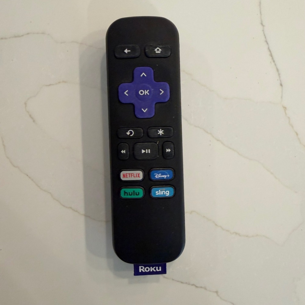 Roku Voice Remote with Netflix Disney+ Hulu Sling Buttons Black RC-AL9